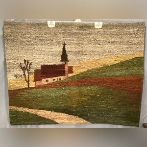 Vintage Kilim Polish Wool Tapestry Wall Hanging